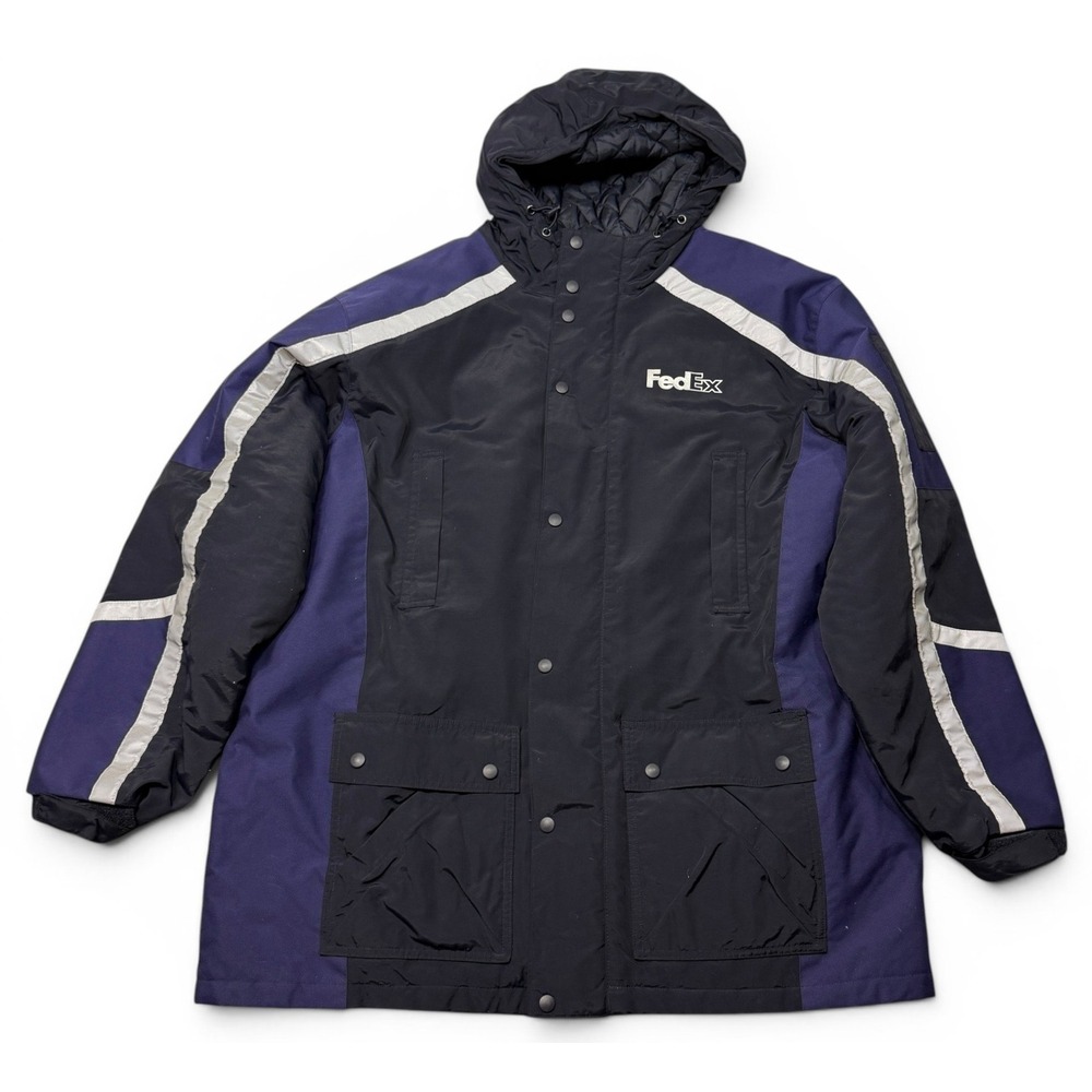 FedEx Parka Jacket Mens XXL Blue Stan Herman PrimaLoft Insulated Workwear FD3330